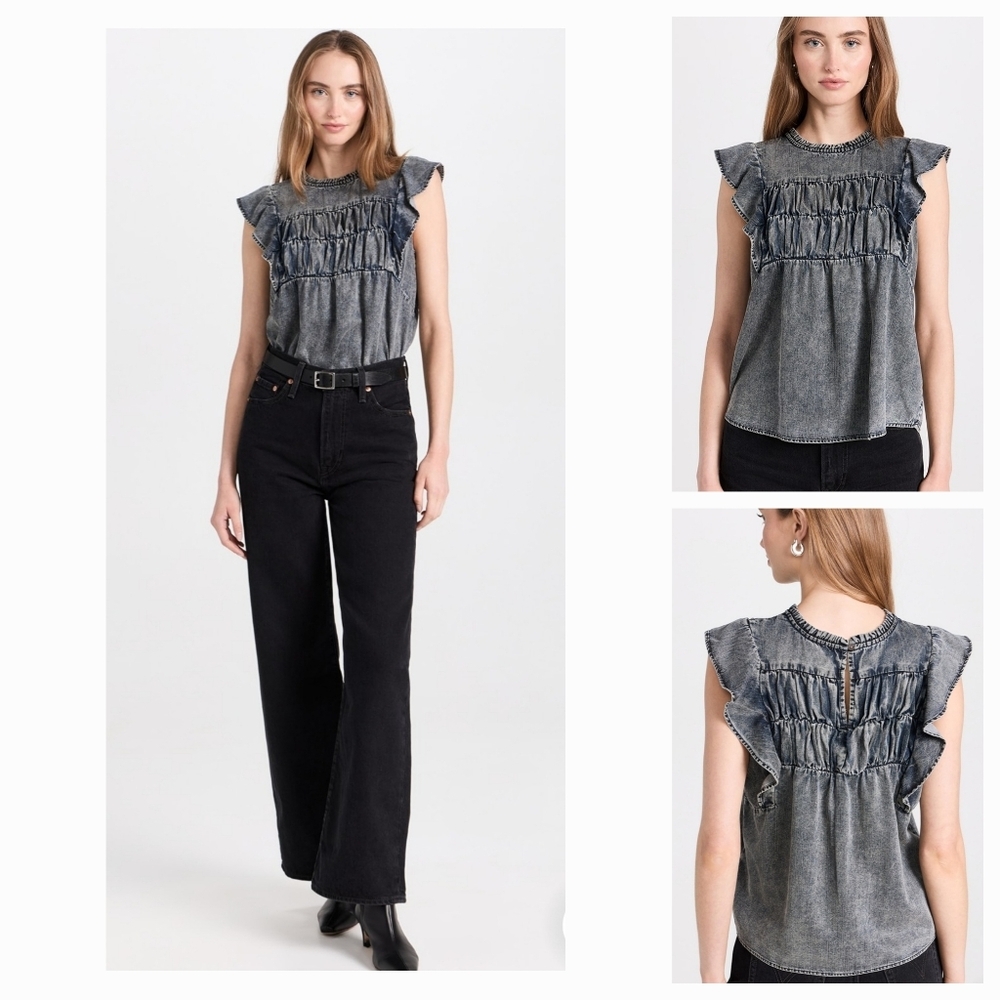 Rails Sz Xxl Peasant Blue Filomena Flutter Short … - image 1